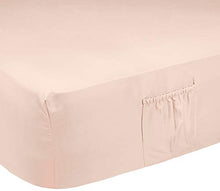 Load image into Gallery viewer, AmazonBasics Soft Microfiber Sheet Set with Elastic Pockets - Twin, Carnation Blush

