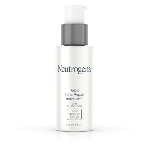 Neutrogena Rapid Tone Repair Face Moisturizer with Retinol SA, Vitamin C, Hyaluronic Acid and SPF 30 Sunscreen, Tone-Evening & Brightening Retinol Facial Moisturizer Cream, 1 fl. oz