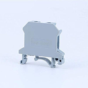 10Pcs D-UK2.5BG DIN Rail Mounted Terminal Block End Cover - Gray