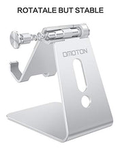 Load image into Gallery viewer, Adjustable Cell Phone Stand, OMOTON C2 Aluminum Desktop Phone Holder Dock Compatible with iPhone 11 Pro, SE, XR, 8 Plus 7 6, Samsung Galaxy, Google Pixel and More, Sliver
