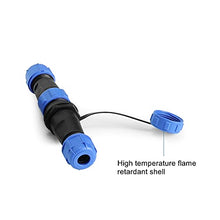 Load image into Gallery viewer, COMOPEZ 3pcs SP13 2pin Waterproof Power Aviation Connector Male Female Plug Socket Connector Cable Wire Outdoor Underground Electrical Junction Box for Industrial Medical Equipment (2Pin)
