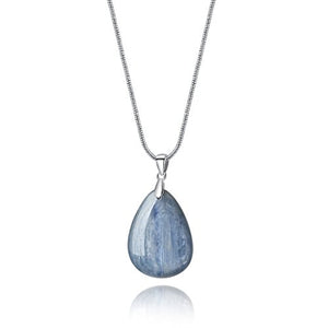 AMORWING Water Drop Shaped Kyanite Chakra Stones Pendant Necklace