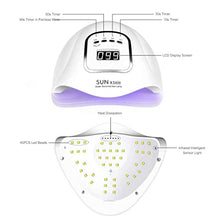Load image into Gallery viewer, UV Gel Nail Lamp,150W UV Nail Dryer LED Light for Gel Polish-4 Timers Professional Nail Art Accessories,Curing Gel Toe Nails,White,1PK
