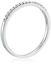 Load image into Gallery viewer, 1/8 cttw Petite Diamond Wedding Band in 10K White Gold Prong Set Round Size 8
