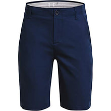 Load image into Gallery viewer, Under Armour Boys' Showdown Shorts , Academy Blue (408)/Halo Gray , Youth Medium
