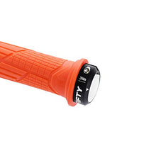 Load image into Gallery viewer, FIFTY-FIFTY Single Lock-on Mountain Bike Grips, Bicycle Handlebar Locking Grips, Non-Slip MTB Handle Grips (Orange)
