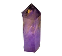 Load image into Gallery viewer, Amethyst Healing Crystal Wand Pointed &amp; Faceted Prism Bar for Reiki Chakra Meditation Therapy Deco
