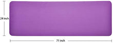Load image into Gallery viewer, BalanceFrom GoCloud All-Purpose 1-Inch Extra Thick High Density Anti-Tear Exercise Yoga Mat with Carrying Strap (Purple), 71&quot; Long 24&quot; Wide
