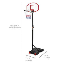 Load image into Gallery viewer, Best Choice Products Kids Portable Basketball Hoop w/Adjustable Height, Backboard and Wheels
