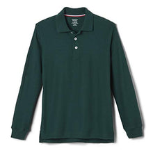 Load image into Gallery viewer, French Toast Big Boys' Long-Sleeve Pique Polo Shirt, Hunter, Medium/8
