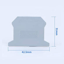 Load image into Gallery viewer, 10Pcs D-UK2.5BG DIN Rail Mounted Terminal Block End Cover - Gray

