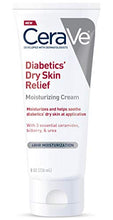 Load image into Gallery viewer, CeraVe Moisturizing Cream for Diabetics’ Dry Skin | Urea Cream with Bilberry for Face and Body | Fragrance Free &amp; Paraben Free | 8 Ounce
