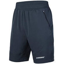 Load image into Gallery viewer, Souke Sports Men's Workout Running Shorts Quick Dry Athletic Performance Shorts Black Liner Zip Pockets (Darkgrey,Large)
