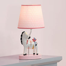 Load image into Gallery viewer, Lambs &amp; Ivy Jazzy Jungle Zebra White/Peach Nursery Lamp with Shade &amp; Bulb
