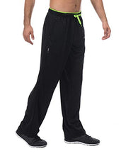 Load image into Gallery viewer, CENFOR Men&#39;s Sweatpant with Pockets Open Bottom Athletic Pants for Jogging, Workout, Gym, Running, Hiking, Training(Black,S)
