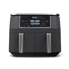 Load image into Gallery viewer, Ninja DZ201 Foodi 8 Quart 6-in-1 DualZone 2-Basket Air Fryer with 2 Independent Frying Baskets, Match Cook &amp; Smart Finish to Roast, Broil, Dehydrate &amp; More for Quick, Easy Meals, Grey
