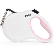 Load image into Gallery viewer, Fida Retractable Dog Leash X-Small Breed, 10 ft Durable Pet Walking Leash for Extra Small Dogs/Cats/Small Animals up to 18 lbs, 360° Tangle Free, White
