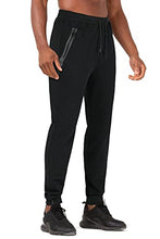Load image into Gallery viewer, JARKADA Mens Hiking Jogger Sweatpants Slim Fit Workout Joggers for Men with Pockets Cotton Black M
