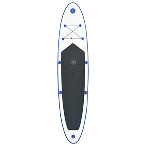 INLIFE Inflatable Stand Up Paddleboard with Sail Set Blue and White
