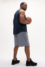 Load image into Gallery viewer, DEVOPS Men's 2-Pack Loose-Fit 10" Workout Gym Shorts with Pockets (Large, Navy/Steel)
