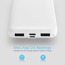 Load image into Gallery viewer, 2-Pack Miady 10000mAh Dual USB Portable Charger, Fast Charging Power Bank with USB C Input, Backup Charger for iPhone X, Galaxy S9, Pixel 3 and etc …
