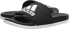 Load image into Gallery viewer, adidas Women's Adilette Comfort Slide Sandal, Black/White/Black, 10 M US
