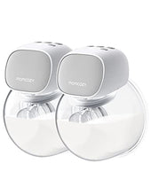 Load image into Gallery viewer, Momcozy S9 Pro Wearable Breast Pump, Hands-Free Breast Pump of Longest Battery Life &amp; LED Display, Double Portable Electric Breast Pump with 2 Modes &amp; 9 Levels - 24mm, 2 Pack Gray
