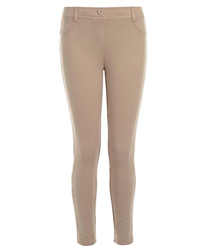 Nautica girls School Uniform Stretch Interlock Jegging Leggings, Khaki, 7 US