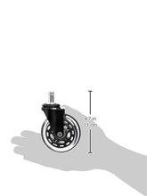 Load image into Gallery viewer, AmazonCommercial 3-Inch Transparent Swivel Caster, Black, 5-Pack
