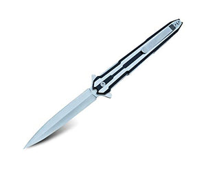 Folding Knife Tactical Pocket Knife Survival- Fast Open Folding Knife Pocket - Folding Pocket Knife Assisted Opening - 7CR13Mov Steel 58HRC - for Men Work Outdoor Adventure Hunting Hiking Knife, Black