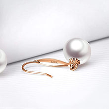 Load image into Gallery viewer, 18k Rose Gold Pearl Pendant Necklaces with 14k Chain (18&quot;), 18k Gold Pearl Earrings for Women, Fine Jewelry Set, Gifts for Her
