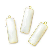 Load image into Gallery viewer, 31x11mm Vermeil Bezel White Moonstone Bar 1 Ring Pendant 1 Piece
