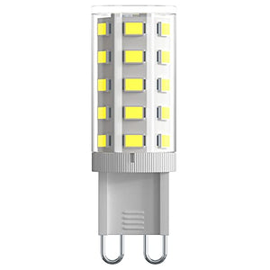 G9 Led Bulb 4W Bi Pin Base(40W Halogen Equivalent) 6000K Daylight White 360° Beam Angle,400 LM Non-dimmable for Home Lighting,5 Pack
