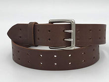 Load image into Gallery viewer, Handmade Double Hole Belt Genuine Bridle Leather 1.5 Inches Wide
