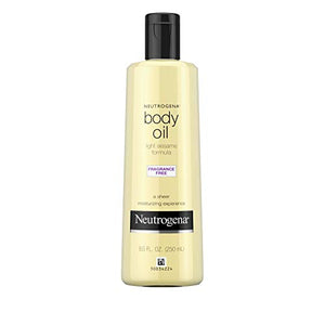 Neutrogena Fragrance-Free Lightweight Body Oil for Dry Skin, Sheer Moisturizer in Light Sesame Formula, 8.5 fl. oz
