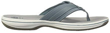 Load image into Gallery viewer, Clarks womens Breeze Sea Flip Flop, Blue Grey Synthetic, 7 US
