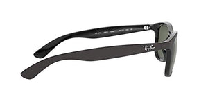 Ray-Ban RB4202 Andy Rectangular Sunglasses, Matte Black/Dark Green, 55 mm