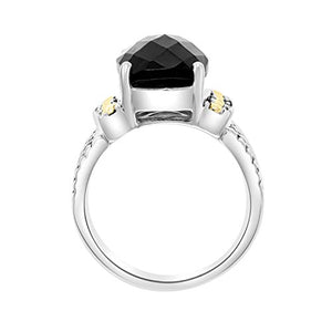 Effy 925 Sterling Silver & 18K Yellow Gold Onyx Ring, 6 TCW IRL0H379XX