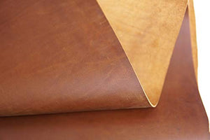 Bourbon Brown Tooling Leather Square 2.0mm Thick Finished Full Grain Cow Hide Leather Crafts Tooling Sewing Hobby Workshop Crafting Leather