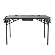 Load image into Gallery viewer, ARROWHEAD OUTDOOR 51” Heavy-Duty Portable Folding Table, 8 Cup Holders, Integrated Cooler, 2 Side Storage Pouches, No Sag Surface, Carrying Case, Steel Frame, High-Grade 600D Canvas, USA-Based Support
