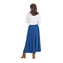 Load image into Gallery viewer, CATALOG CLASSICS Women's Boho Peasant Maxi Skirt -Over-Dyed with Elastic Waistband, Rayon 36" L - Denim - Large

