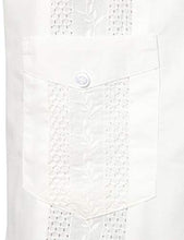 Load image into Gallery viewer, VATPAVE Mens Short Sleeve Button Down Cuban Guayabera Shirts Medium White
