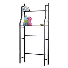 Load image into Gallery viewer, UDEAR 2 Shelf Bathroom Space Saver,Over The Toliet,Over The Washing Machine Rack,Bathroom Corner Stand Storage Organizer Accessories,Bathroom Tower Shelf,Black

