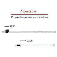 Load image into Gallery viewer, Securityman 2-in-1 Door Security Bar with Alarm &amp; Sliding Door Stopper Security Bar with 120db Loud Alert Siren - Durable &amp; Rugged Iron, Sturdy on Most Floors &amp; Windows (Protects Against Scratches)
