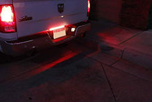 Load image into Gallery viewer, iJDMTOY Red Lens 54-SMD Full LED Tailgate ID Lightbar w/ F1 Strobe Flash Feature Compatible With 2006-up Dodge RAM 1500 2500 3500 Heavy Duty
