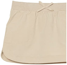 Load image into Gallery viewer, Nautica Girls' Little School Uniform Pull-On Scooter Skirt with Undershorts, Knit Waistband &amp; Functional Pockets, Performance Material, Khaki, 5
