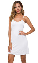 Load image into Gallery viewer, AUHEGN Women Soft Sleep Chemise Dress Lightweight Full Slip (White,Medium)
