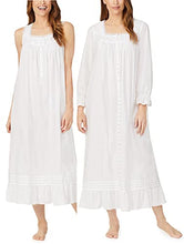 Load image into Gallery viewer, Eileen West Cotton Lawn Two Piece Nightgown and Button Robe Ballet Set in Pure White (Large)
