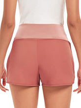 Load image into Gallery viewer, Glampunch Maternity Shorts Over Belly Active Quick-Dry Yoga Shorts Pregnancy Workout Running Short Pants Pink
