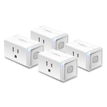 Load image into Gallery viewer, Kasa Smart Plug HS103P4, Smart Home Wi-Fi Outlet Works with Alexa, Echo, Google Home &amp; IFTTT, No Hub Required, Remote Control, 15 Amp, UL Certified, 4-Pack, White
